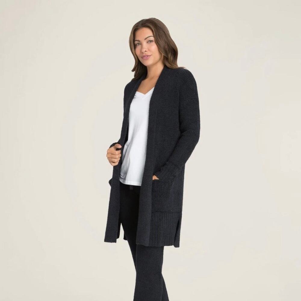 Barefoot Dreams Black Cozychic Lite Long Weekend Cardi - size XS